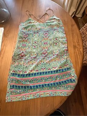Maeve Green Floral Print Strappy Cami Top